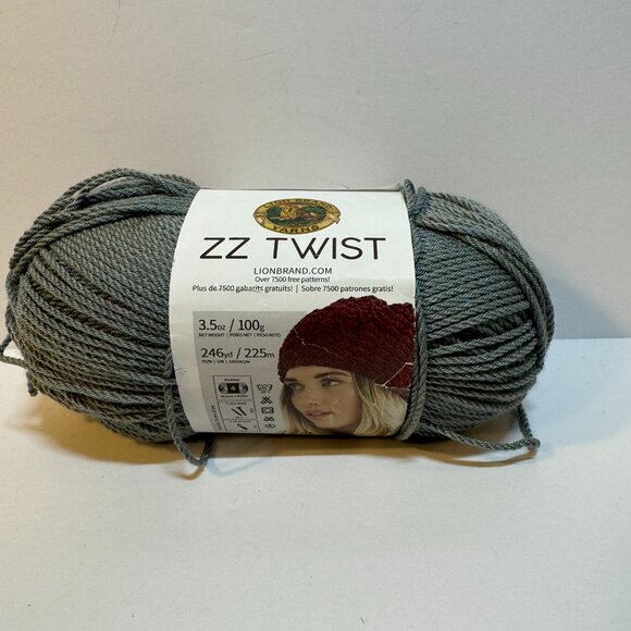 Lion Brand Other - 1 Skein Lion Brand ZZ Twist Yarn - Grey